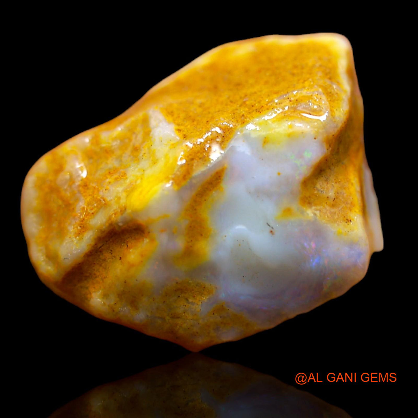 7.00 Cts Natural Australian Fire Opal Loose Gemstone Fancy Rough 15x13x6 mm RB-332