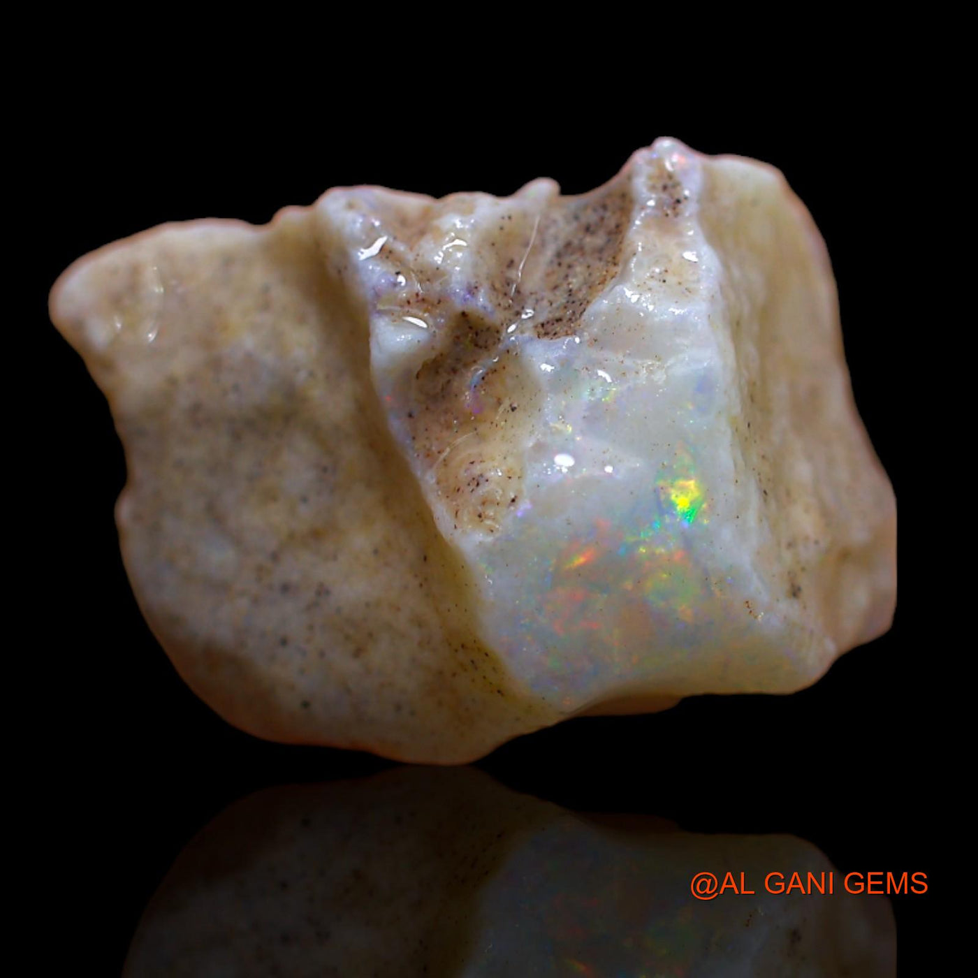 Natural Fire Opal Gemstone 9.40 Cts Loose Fancy Rough From Australia 16x11x8 mm RB-335