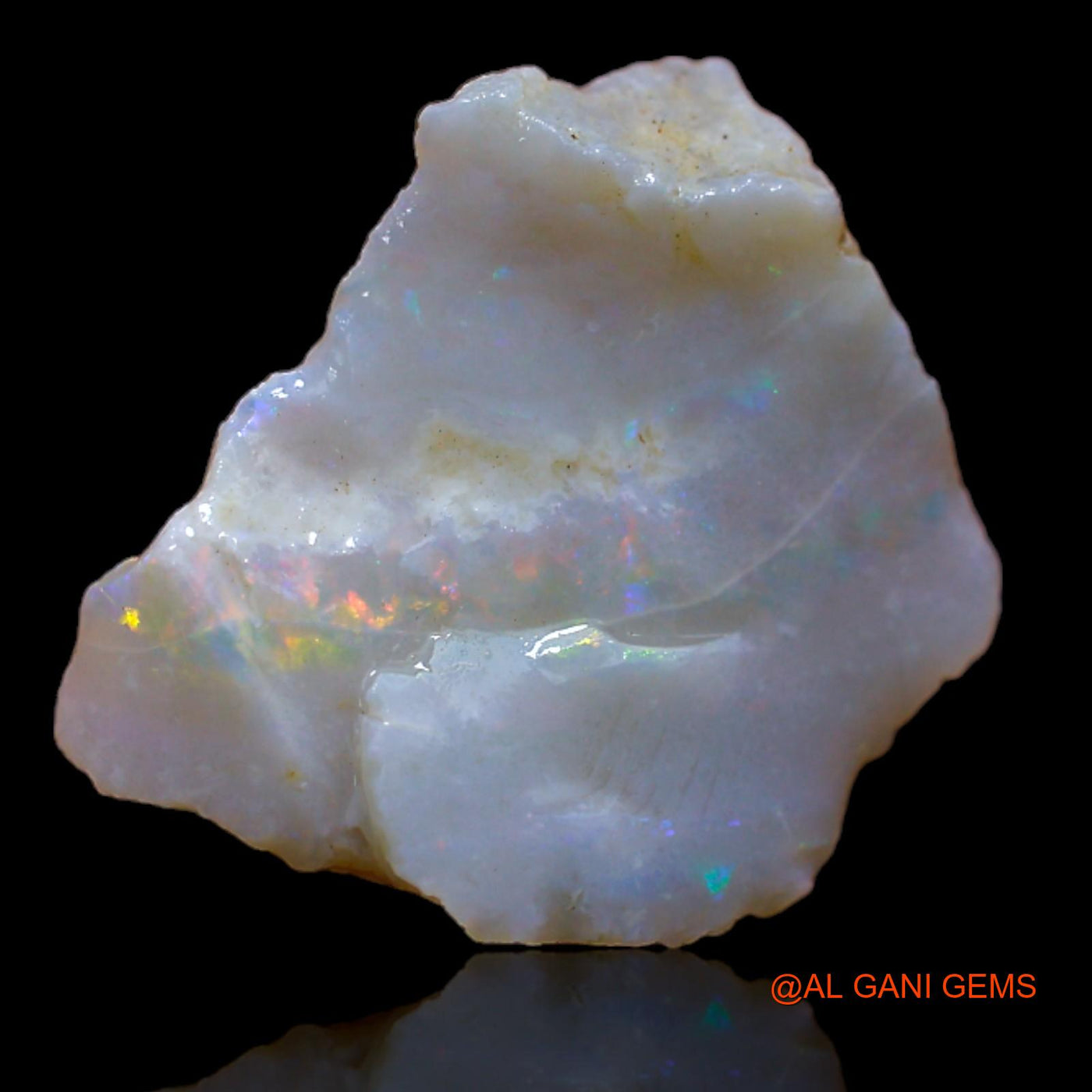 Natural Fire Opal Gemstone 7.00 Cts Loose Fancy Rough From Australia 17x16x7 mm RB-343
