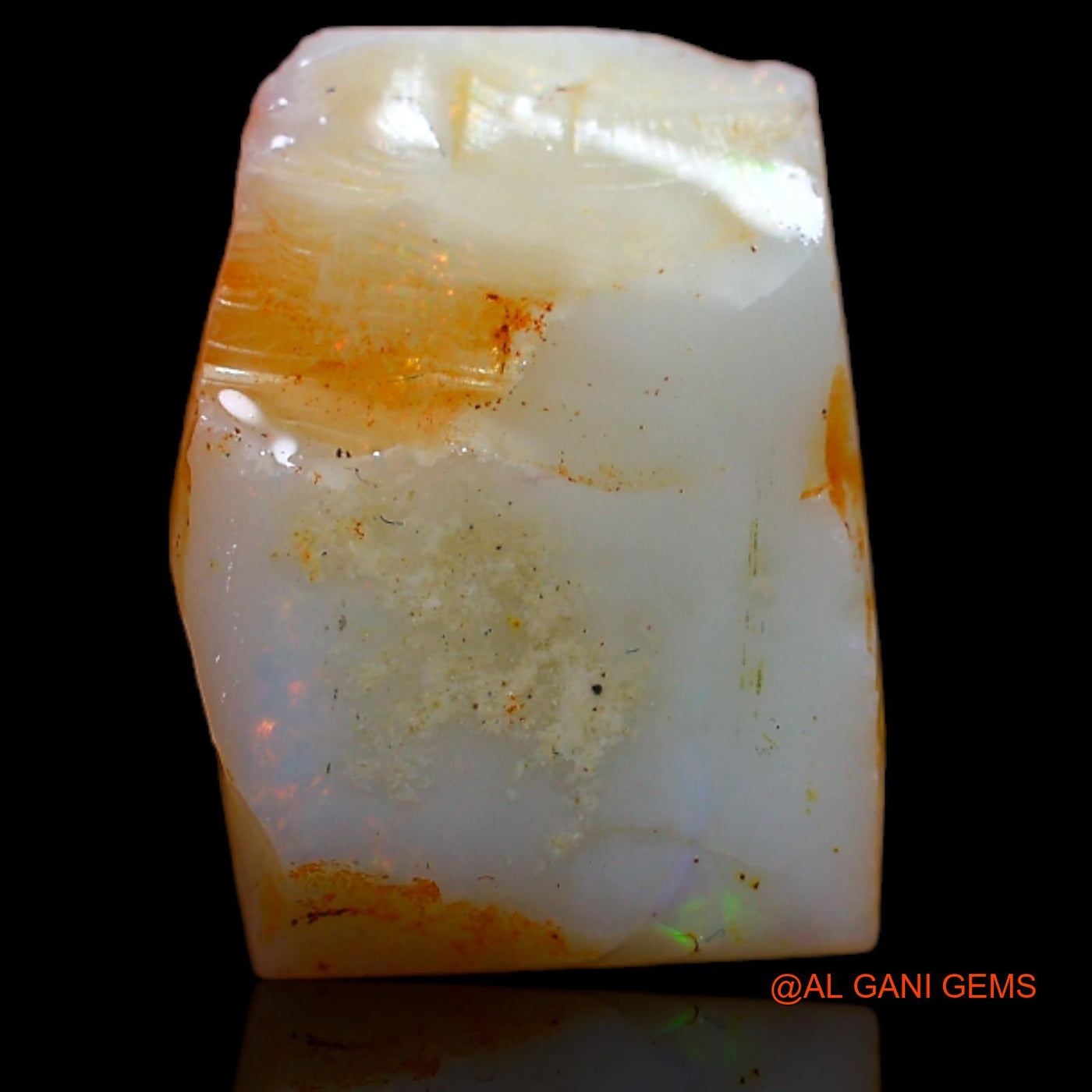 Natural Untreated Fire Opal Loose Gemstone Fancy Rough From Australia 8.00 Cts 16x11x5 mm RB-360