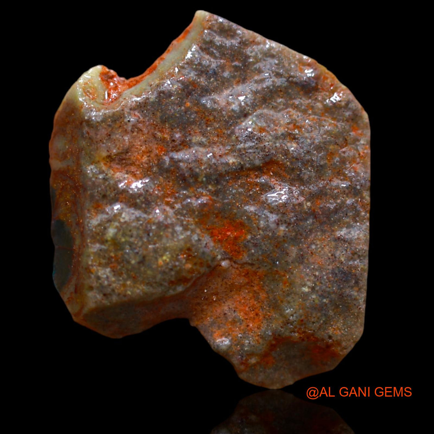 5.70 Cts Natural Australian Fire Opal Loose Gemstone Fancy Rough 21x17x2 mm RB-371