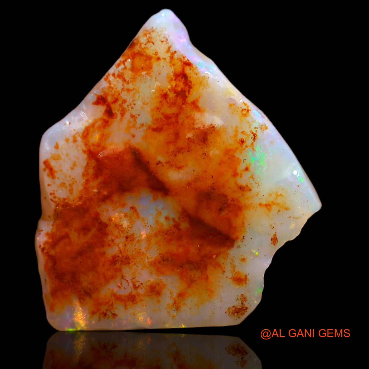 6.40 Cts Natural Australian Fire Opal Loose Gemstone Fancy Rough 21x17x2 mm RB-375