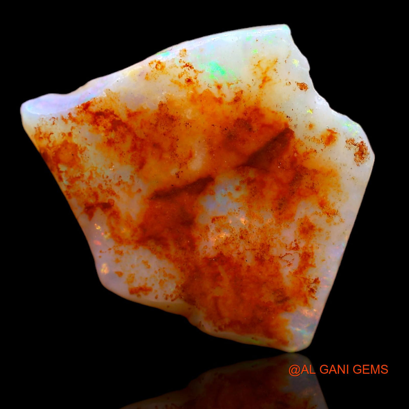 6.40 Cts Natural Australian Fire Opal Loose Gemstone Fancy Rough 21x17x2 mm RB-375