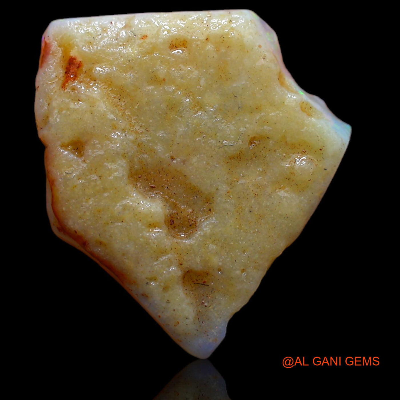 6.40 Cts Natural Australian Fire Opal Loose Gemstone Fancy Rough 21x17x2 mm RB-375
