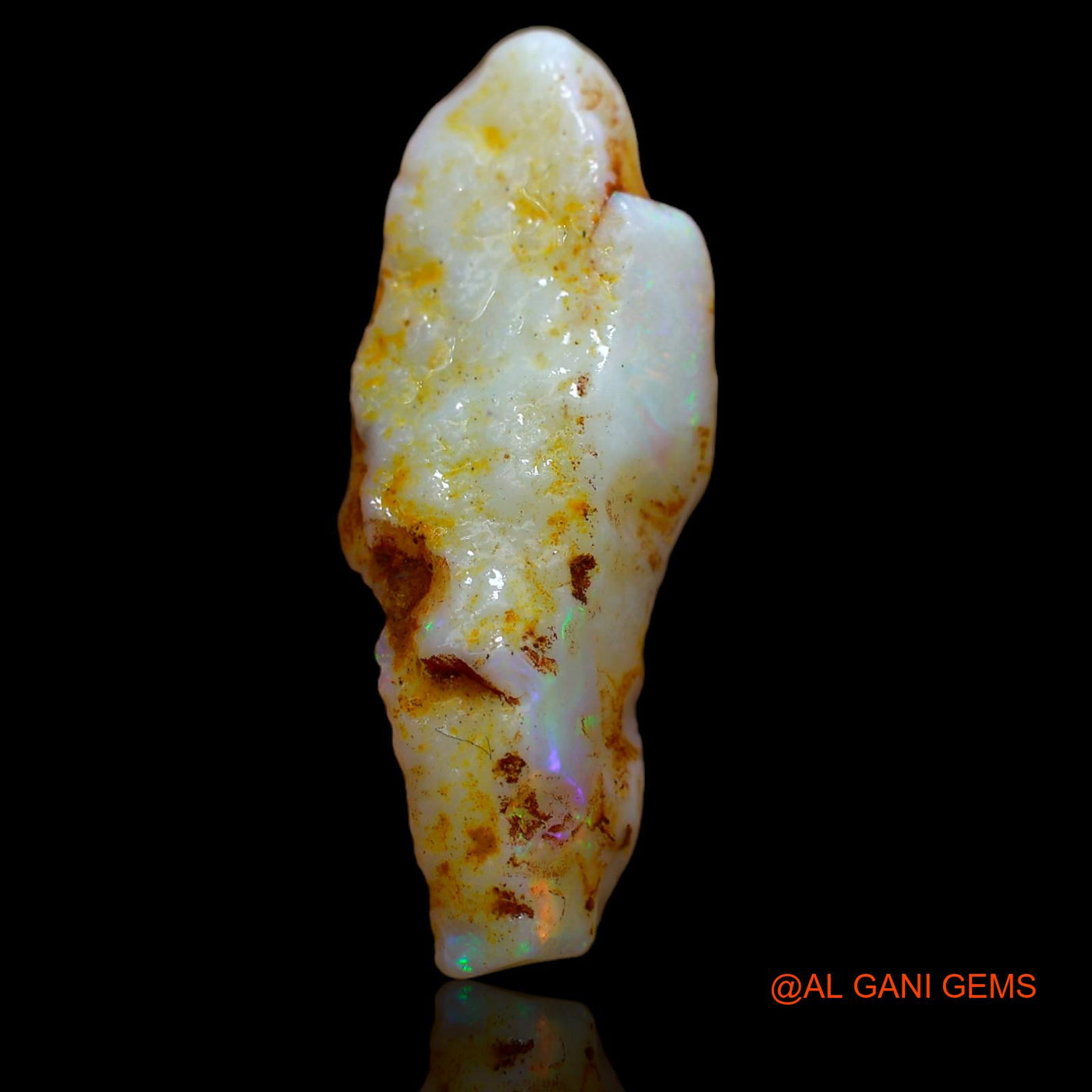 Natural Fire Opal Gemstone 8.40 Cts Loose Fancy Rough From Australia 29x11x2 mm RB-376