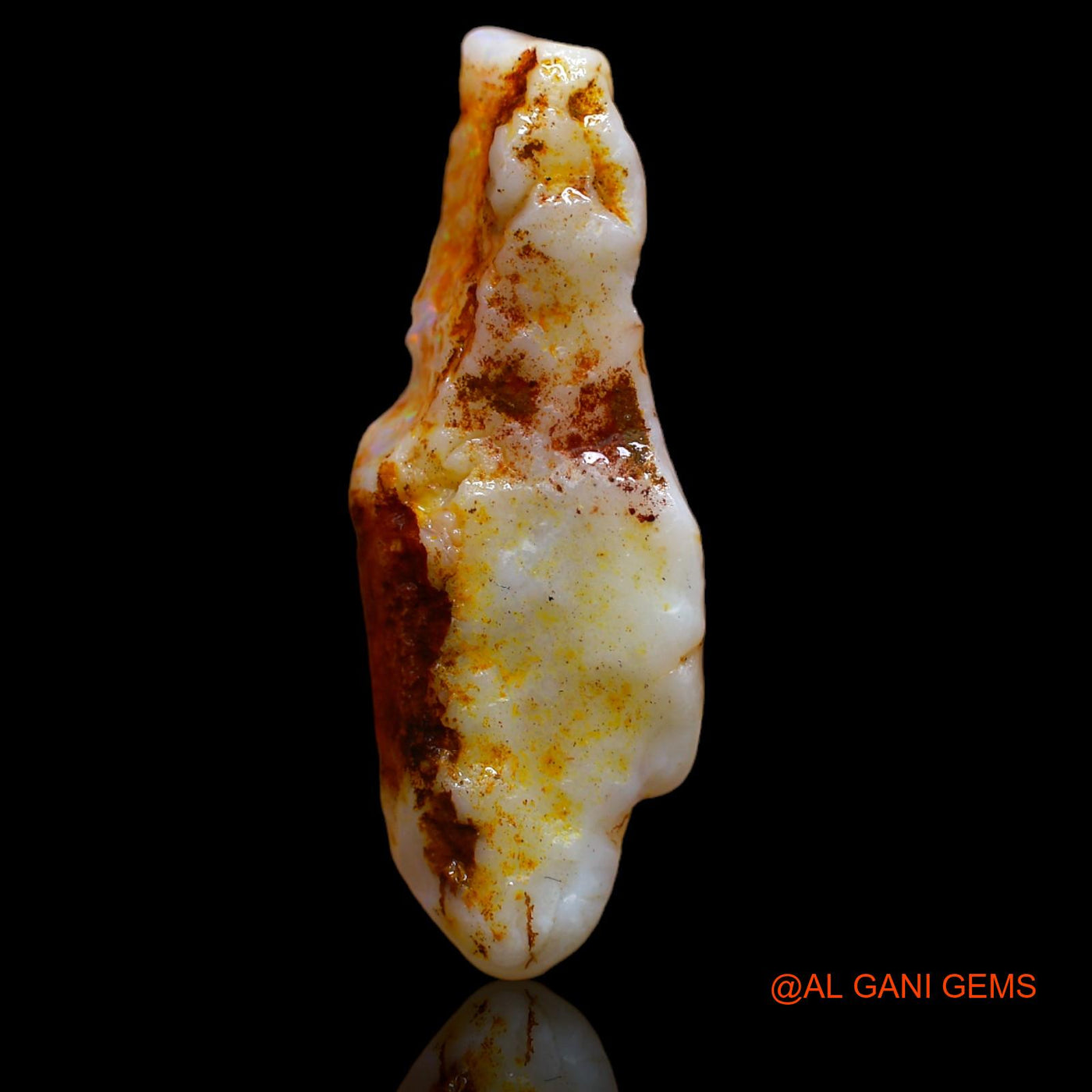 Natural Fire Opal Gemstone 8.40 Cts Loose Fancy Rough From Australia 29x11x2 mm RB-376
