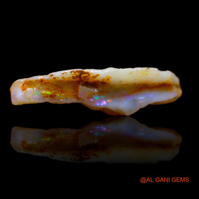Natural Fire Opal Gemstone 6.50 Cts Loose Fancy Rough From Australia 21x12x2 mm RB-380