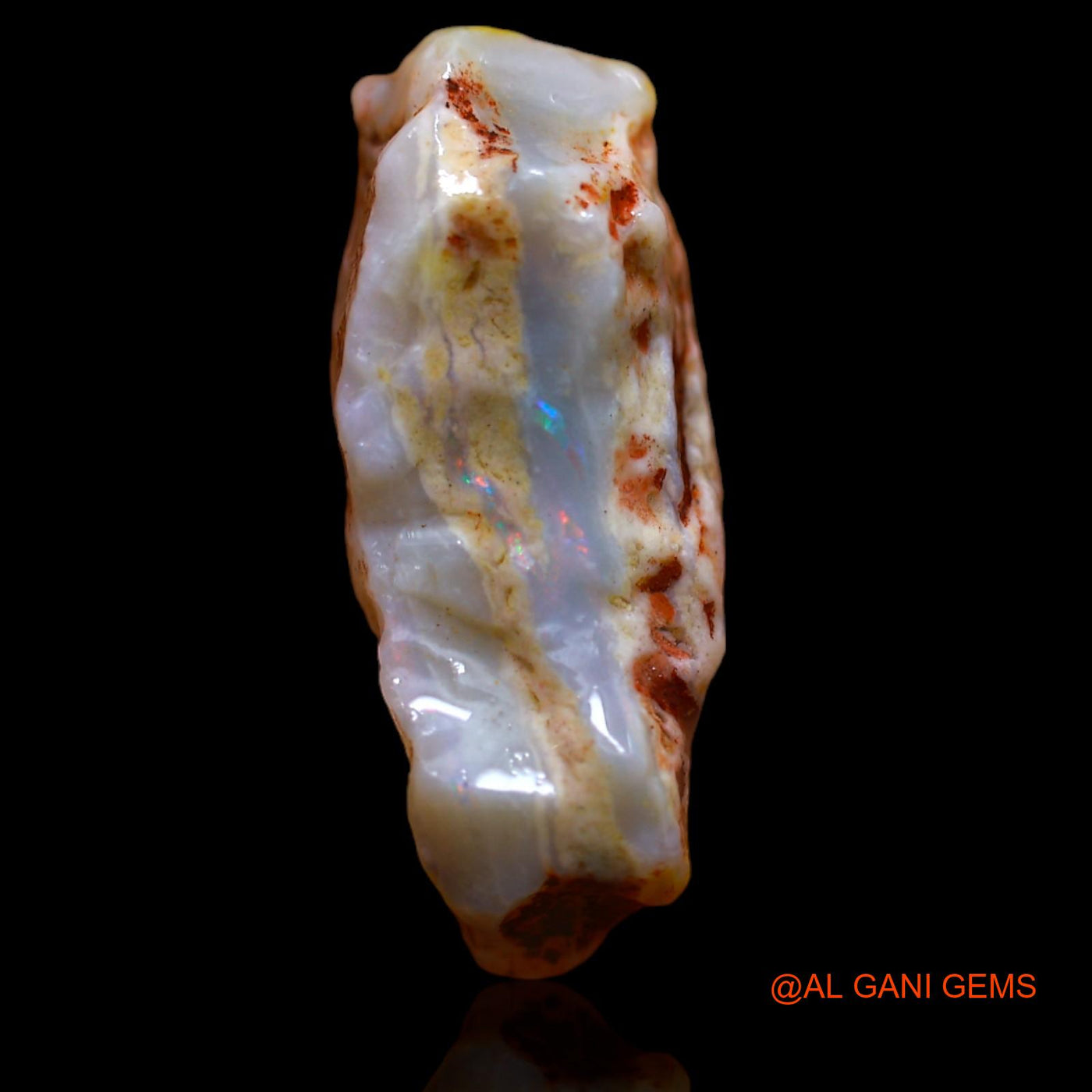 12.60 Cts Natural Australian Fire Opal Loose Gemstone Fancy Rough 21x14x2 mm RB-382