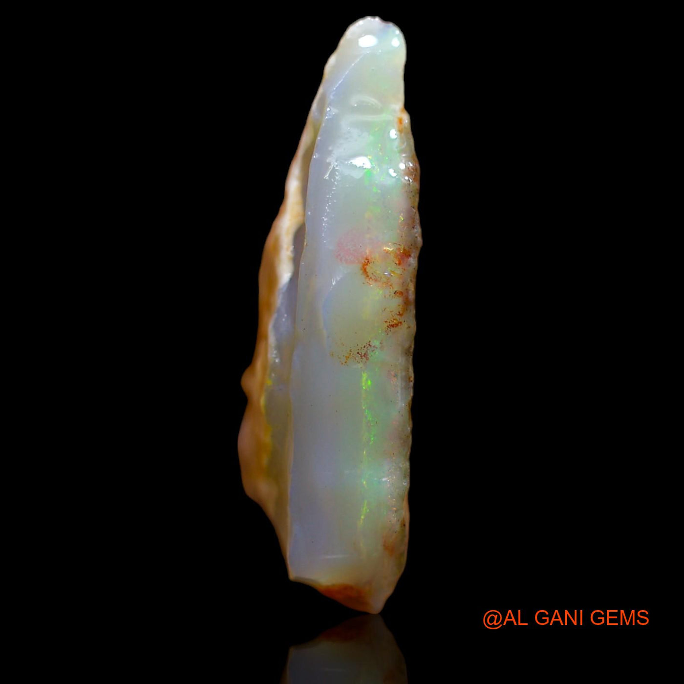 Natural Untreated Fire Opal Loose Gemstone Fancy Rough From Australia 12.40 Cts 24x15x2 mm RB-394