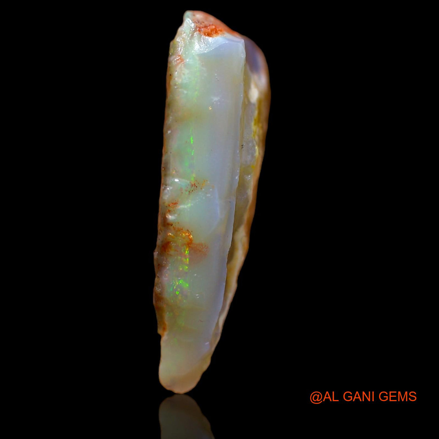 Natural Untreated Fire Opal Loose Gemstone Fancy Rough From Australia 12.40 Cts 24x15x2 mm RB-394