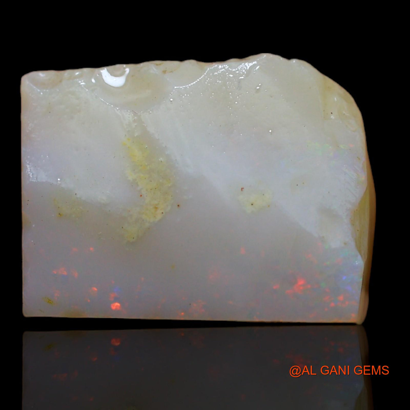 Natural Fire Opal Gemstone 22.00 Cts Loose Fancy Rough From Australia 20x15x9 mm RB-397