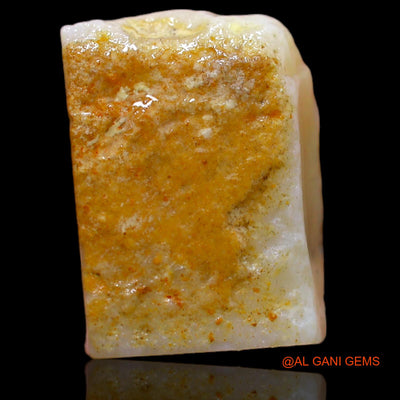 Natural Fire Opal Gemstone 22.00 Cts Loose Fancy Rough From Australia 20x15x9 mm RB-397