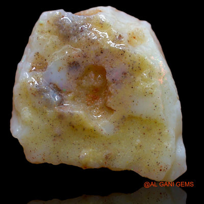 Natural Untreated Fire Opal Loose Gemstone Fancy Rough From Australia 11.80 Cts 19x19x5 mm RB-399