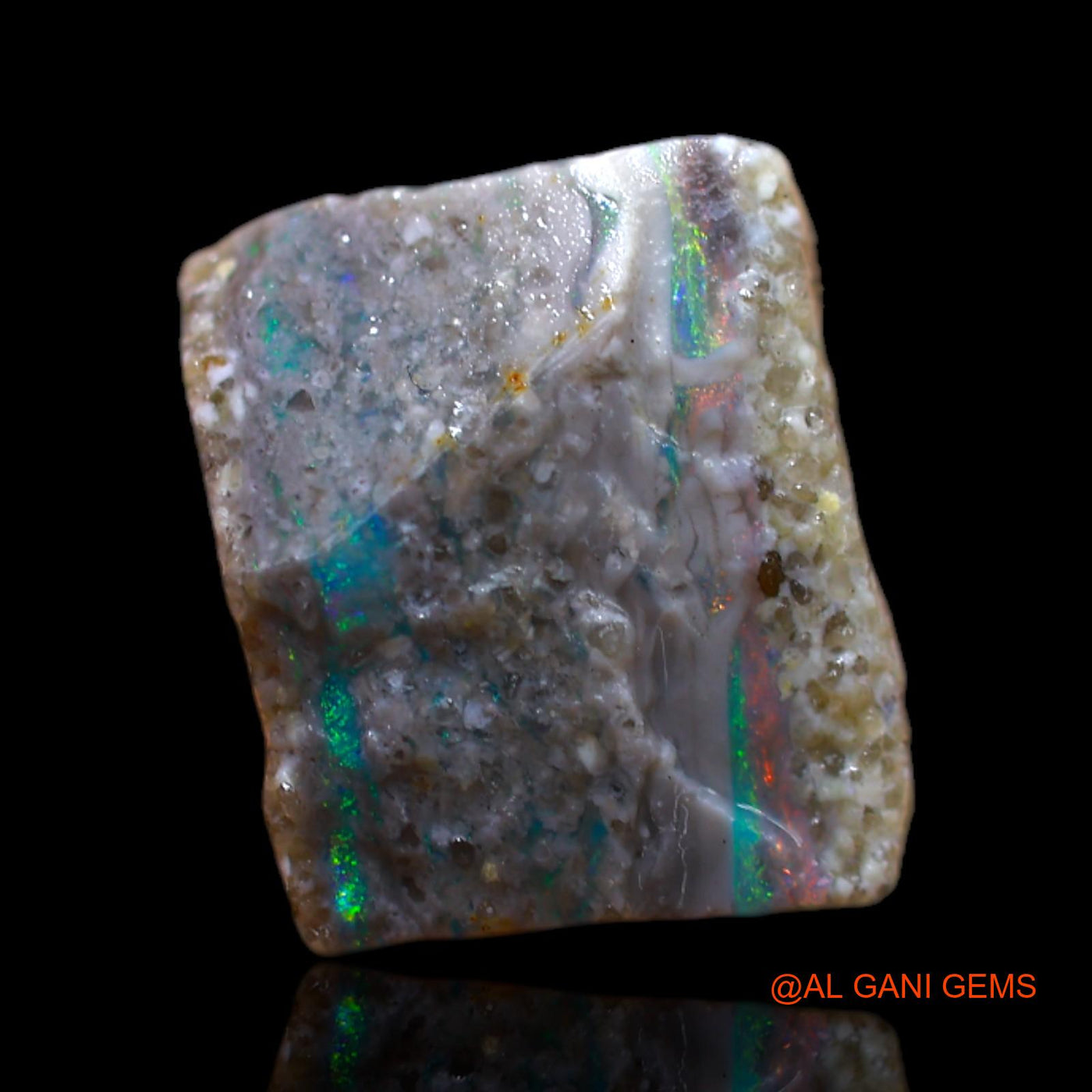 Natural Untreated Fire Opal Loose Gemstone Fancy Rough From Australia 18.90 Cts 14x13x11 mm RB-409