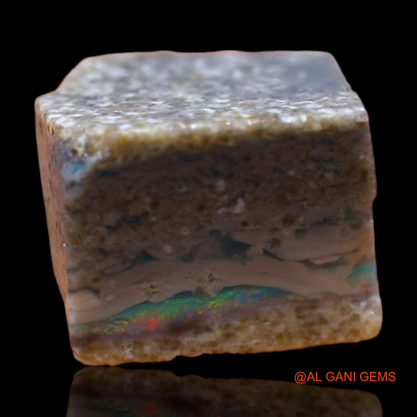 Natural Untreated Fire Opal Loose Gemstone Fancy Rough From Australia 18.90 Cts 14x13x11 mm RB-409