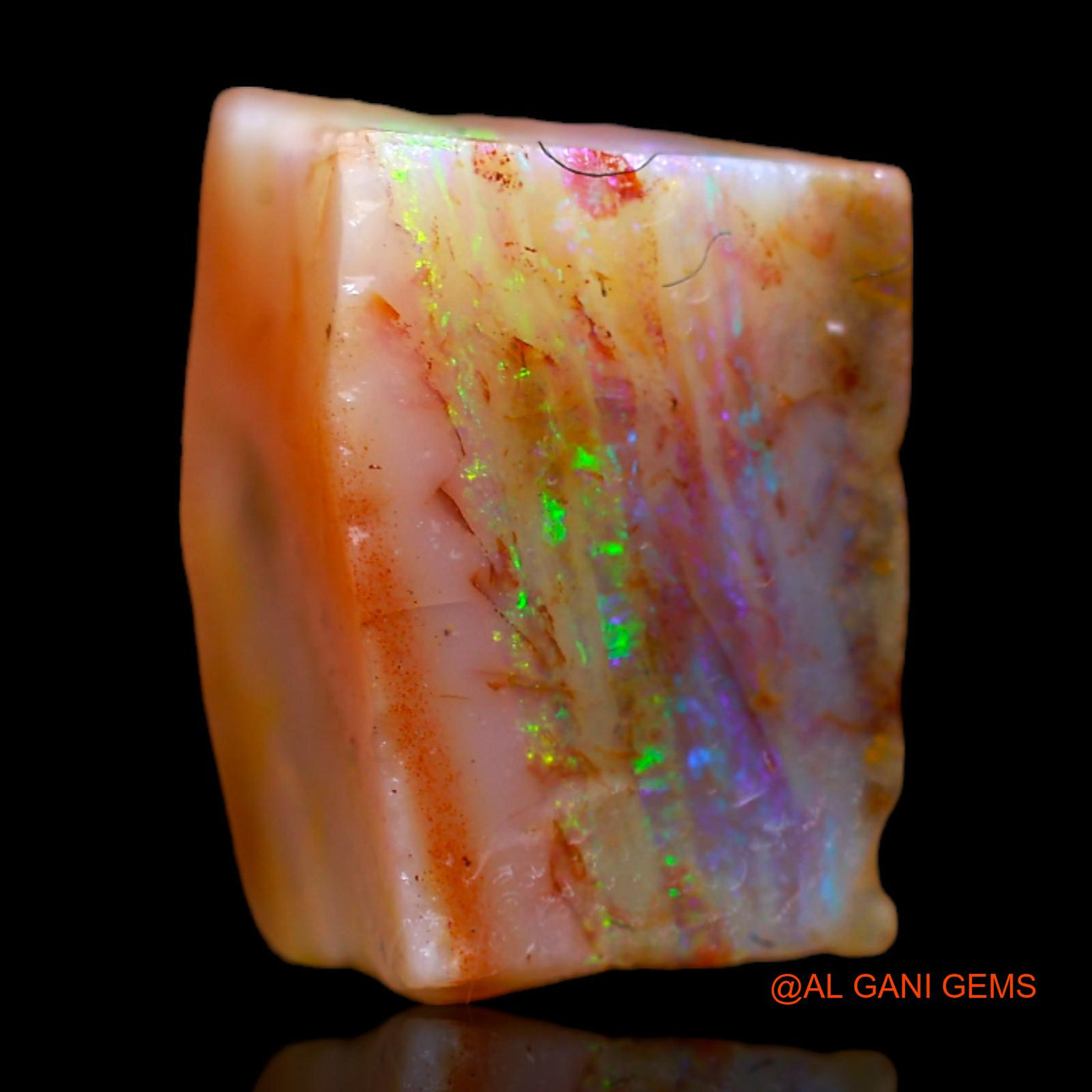 14.90 Cts Natural Australian Fire Opal Loose Gemstone Fancy Rough 14x11x2 mm RB-411