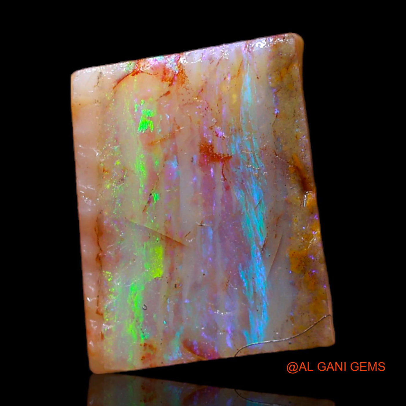 14.90 Cts Natural Australian Fire Opal Loose Gemstone Fancy Rough 14x11x2 mm RB-411