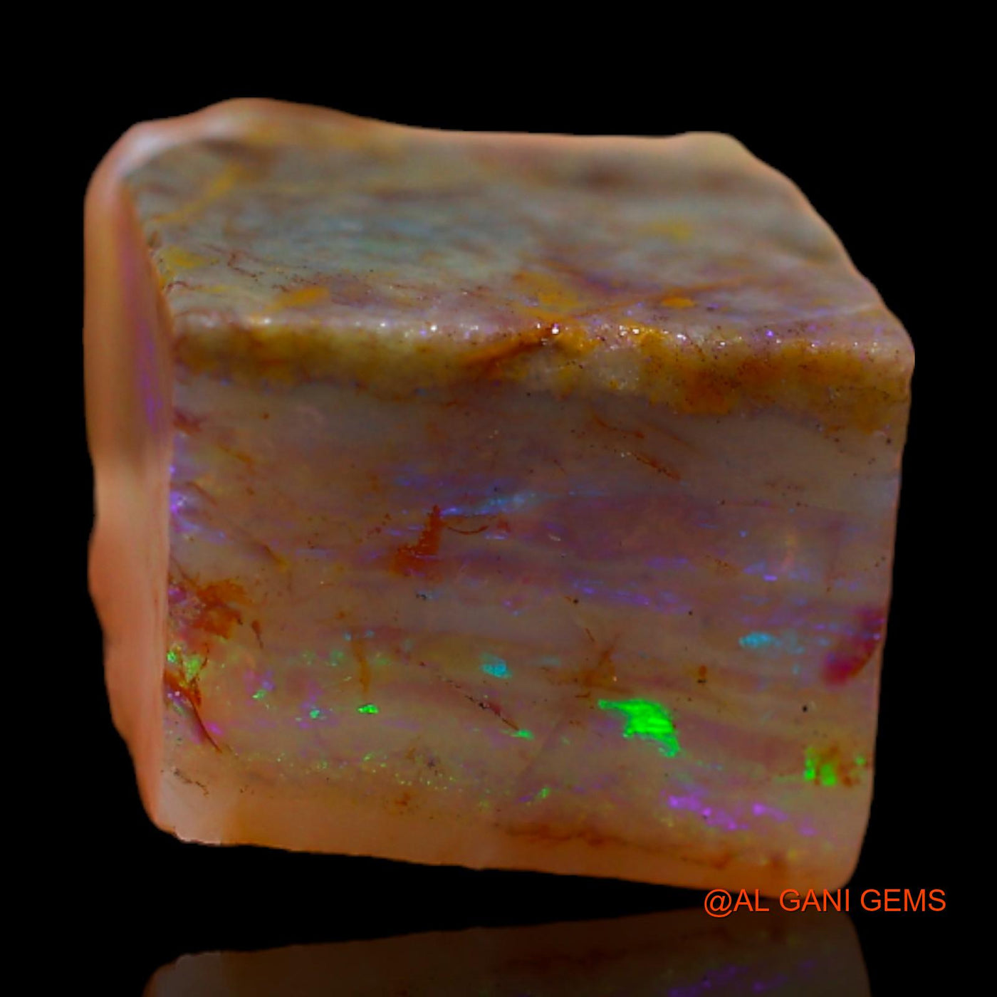 14.90 Cts Natural Australian Fire Opal Loose Gemstone Fancy Rough 14x11x2 mm RB-411
