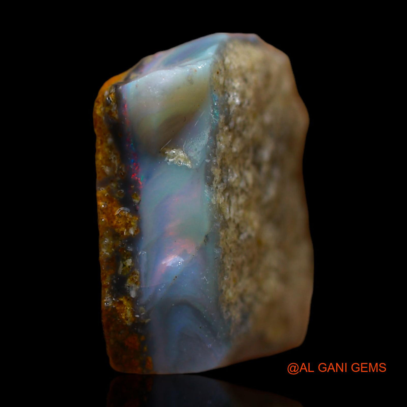 Natural Fire Opal Gemstone 11.60 Cts Loose Fancy Rough From Australia 15x13x6 mm RB-427