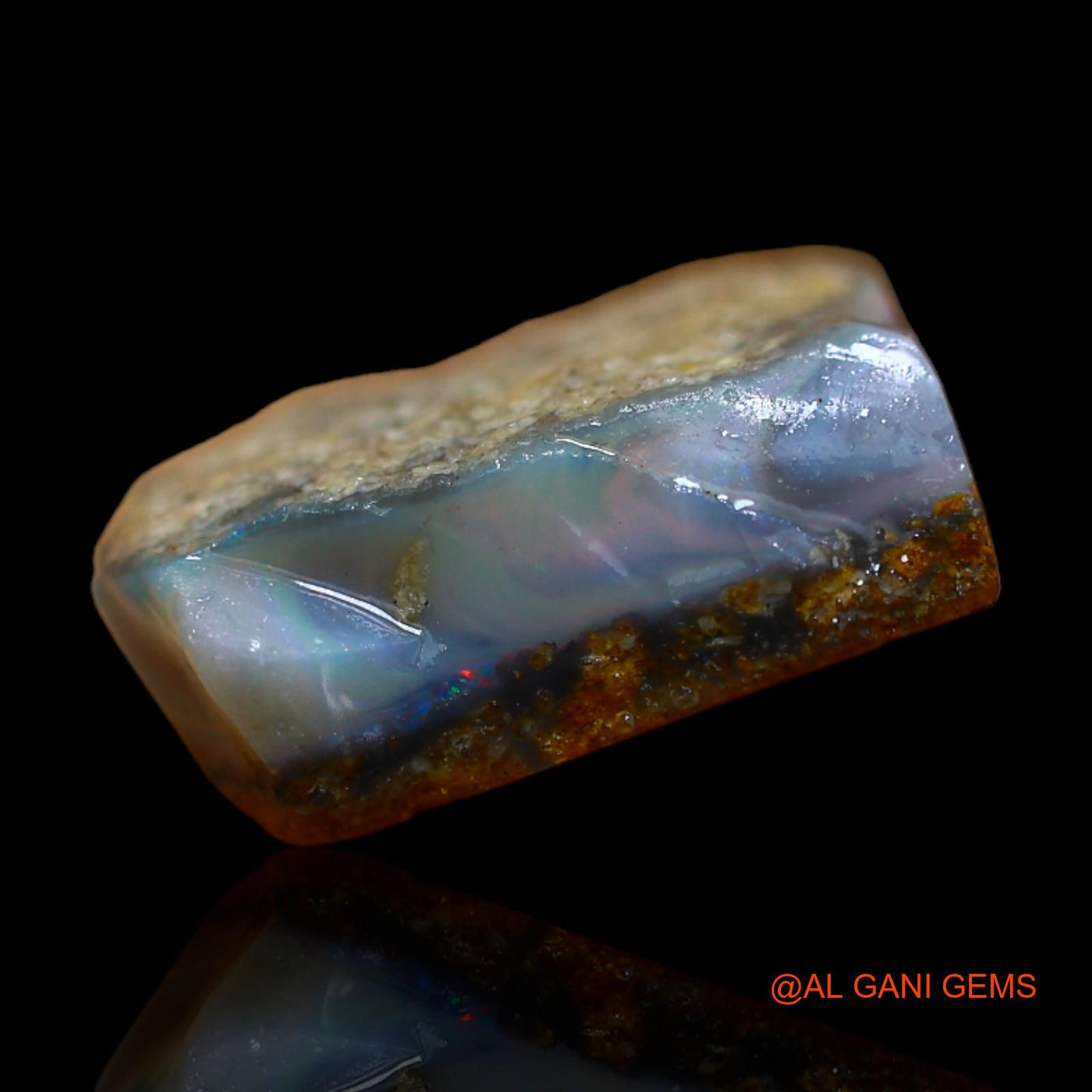 Natural Fire Opal Gemstone 11.60 Cts Loose Fancy Rough From Australia 15x13x6 mm RB-427