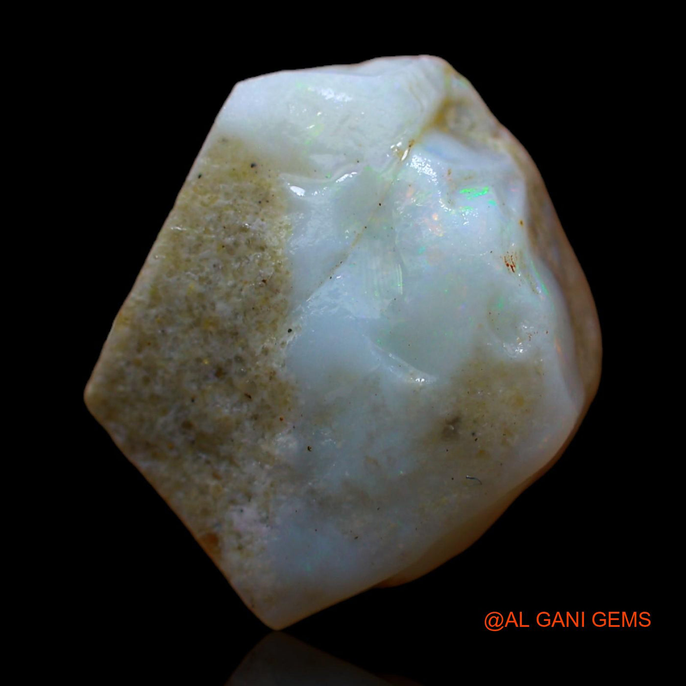 Natural Fire Opal Gemstone 10.40 Cts Loose Fancy Rough From Australia 13x13x8 mm RB-440
