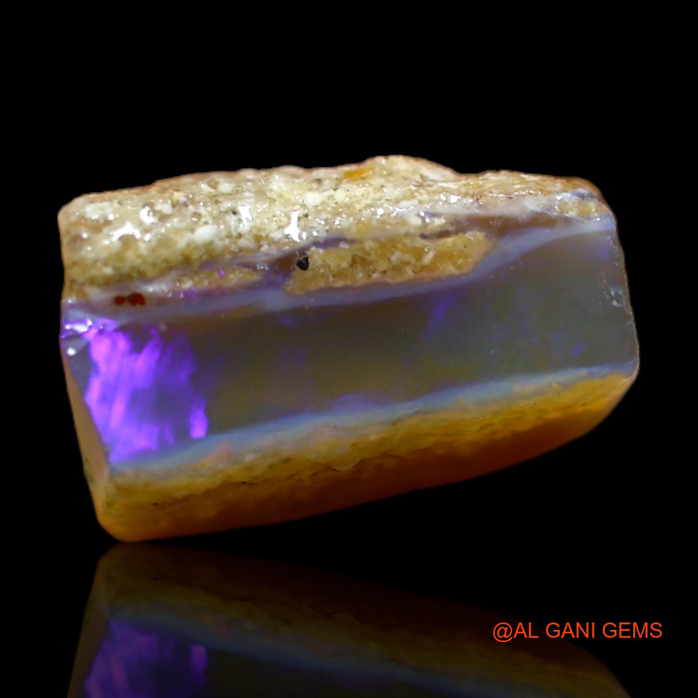 Natural Fire Opal Gemstone 9.65 Cts Loose Fancy Rough From Australia 12x12x7 mm RB-445