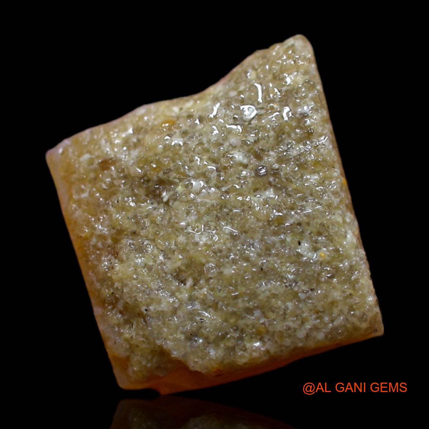 Natural Fire Opal Gemstone 9.65 Cts Loose Fancy Rough From Australia 12x12x7 mm RB-445