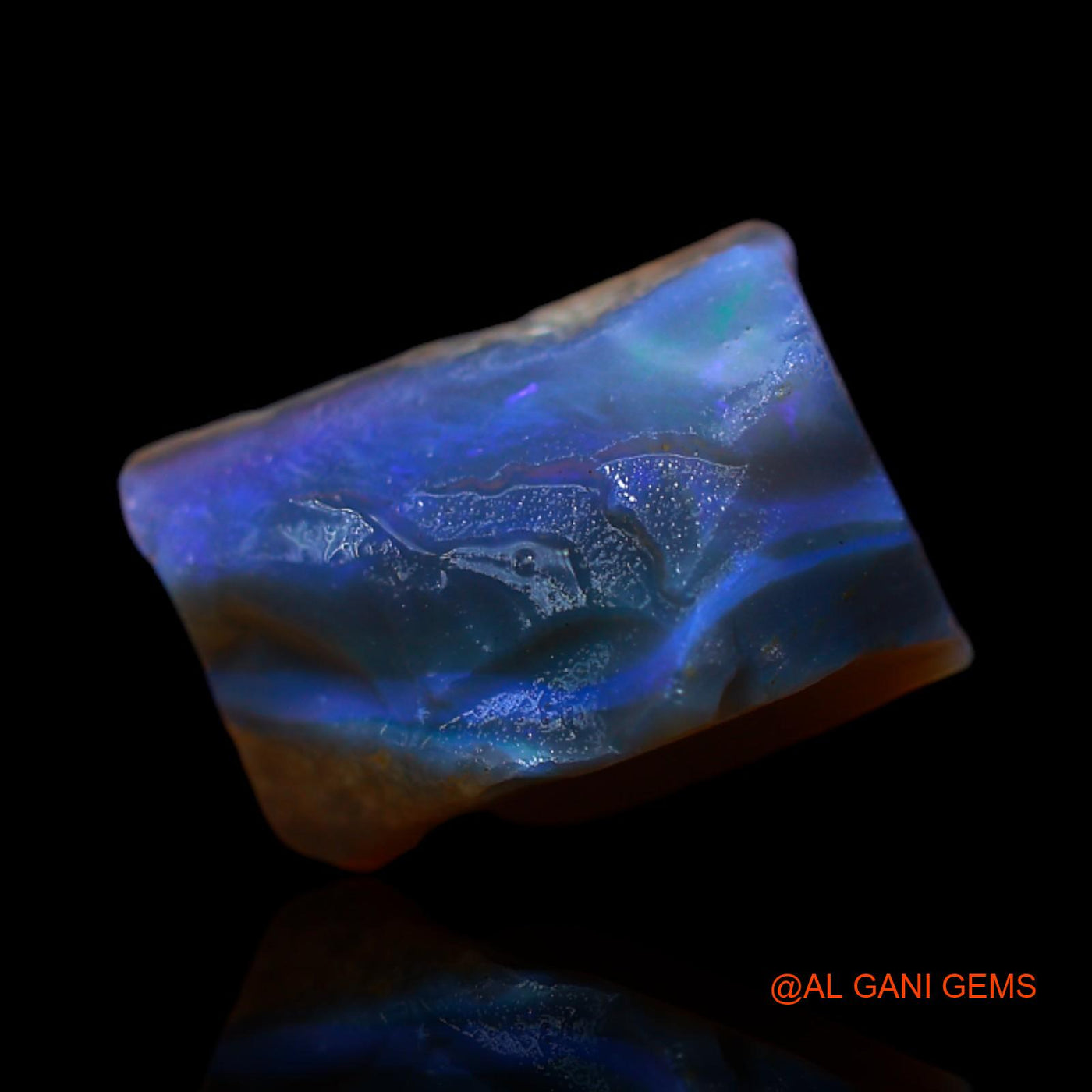 Natural Untreated Fire Opal Loose Gemstone Fancy Rough From Australia 8.00 Cts 12x11x9 mm RB-456