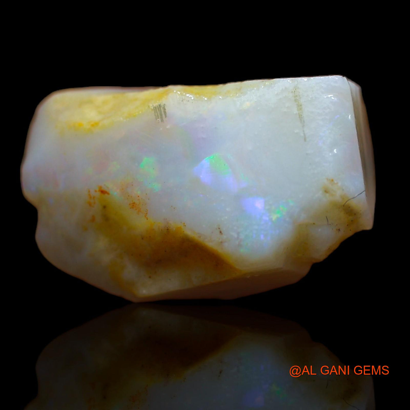 Natural Untreated Fire Opal Loose Gemstone Fancy Rough From Australia 7.25 Cts 15x10x6 mm RB-45