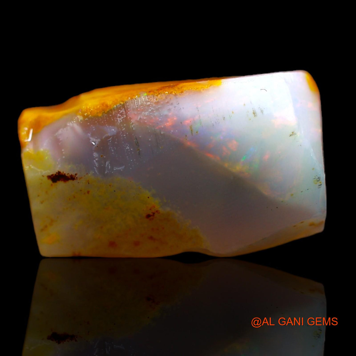 Natural Untreated Fire Opal Loose Gemstone Fancy Rough From Australia 5.60 Cts 15x9x5 mm RB-46