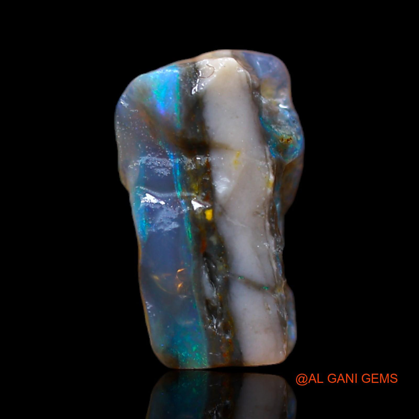 Natural Untreated Fire Opal Loose Gemstone Fancy Rough From Australia 5.00 Cts 11x9x6 mm RB-475