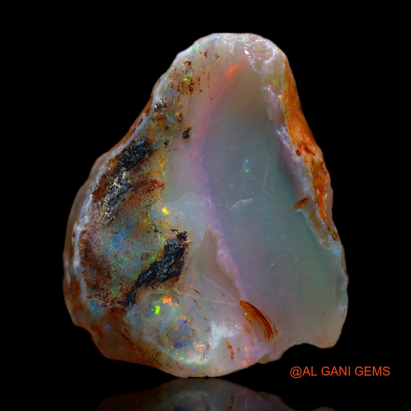 5.00 Cts Natural Australian Fire Opal Loose Gemstone Fancy Rough 14x12x5 mm RB-481