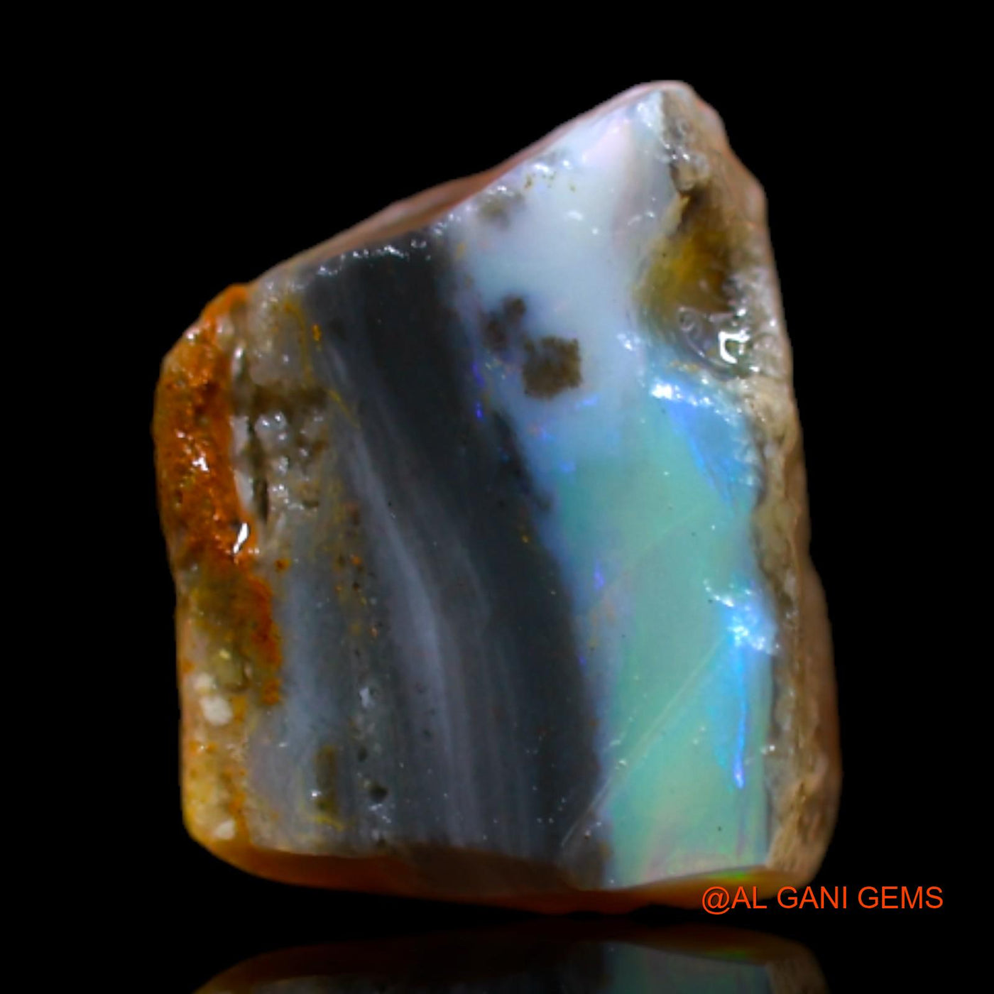 4.00 Cts Unheated Australian Fire Opal Loose Gemstone Fancy Rough Natural 9x8x7 mm RB-549