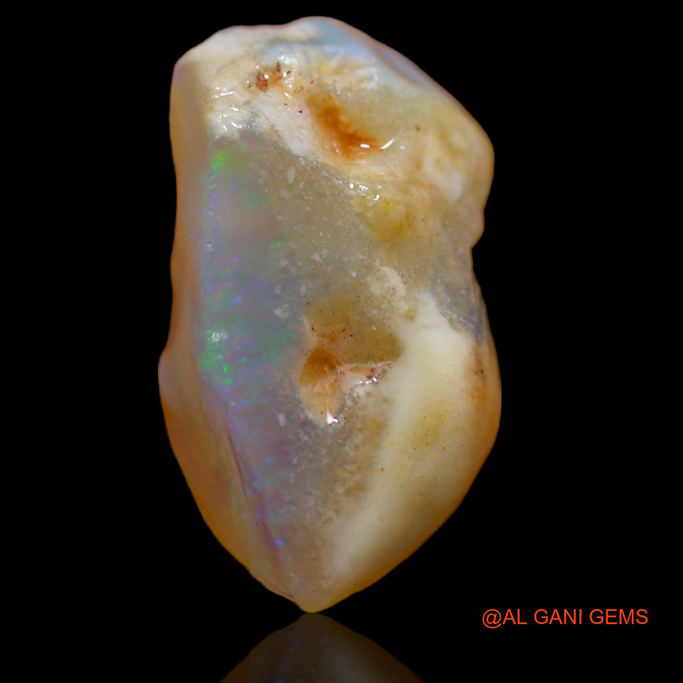 Natural Fire Opal Gemstone 9.00 Cts Loose Fancy Rough From Australia 17x12x9 mm RB-57