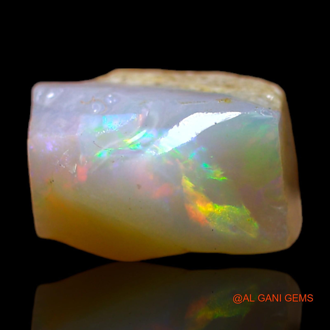 Natural Untreated Fire Opal Loose Gemstone Fancy Rough From Australia 3.70 Cts 10x7x8 mm RB-581