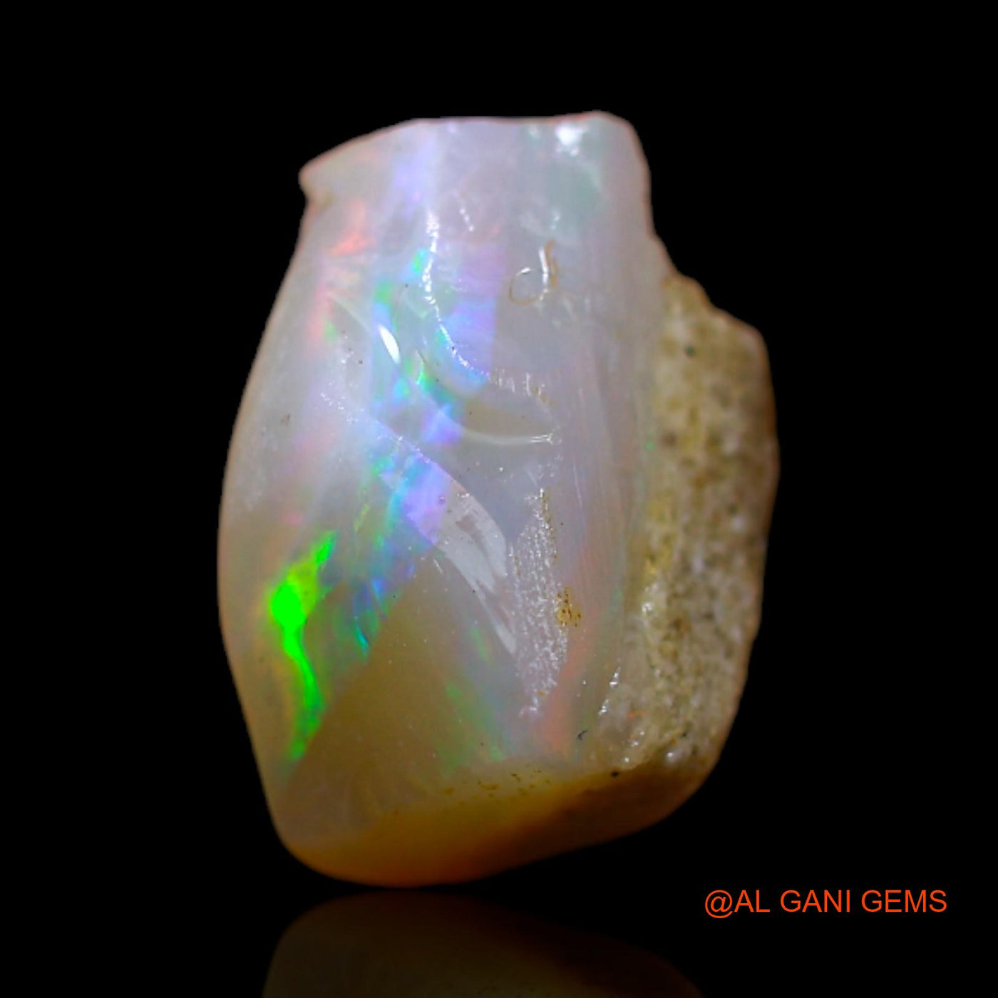 Natural Untreated Fire Opal Loose Gemstone Fancy Rough From Australia 3.70 Cts 10x7x8 mm RB-581
