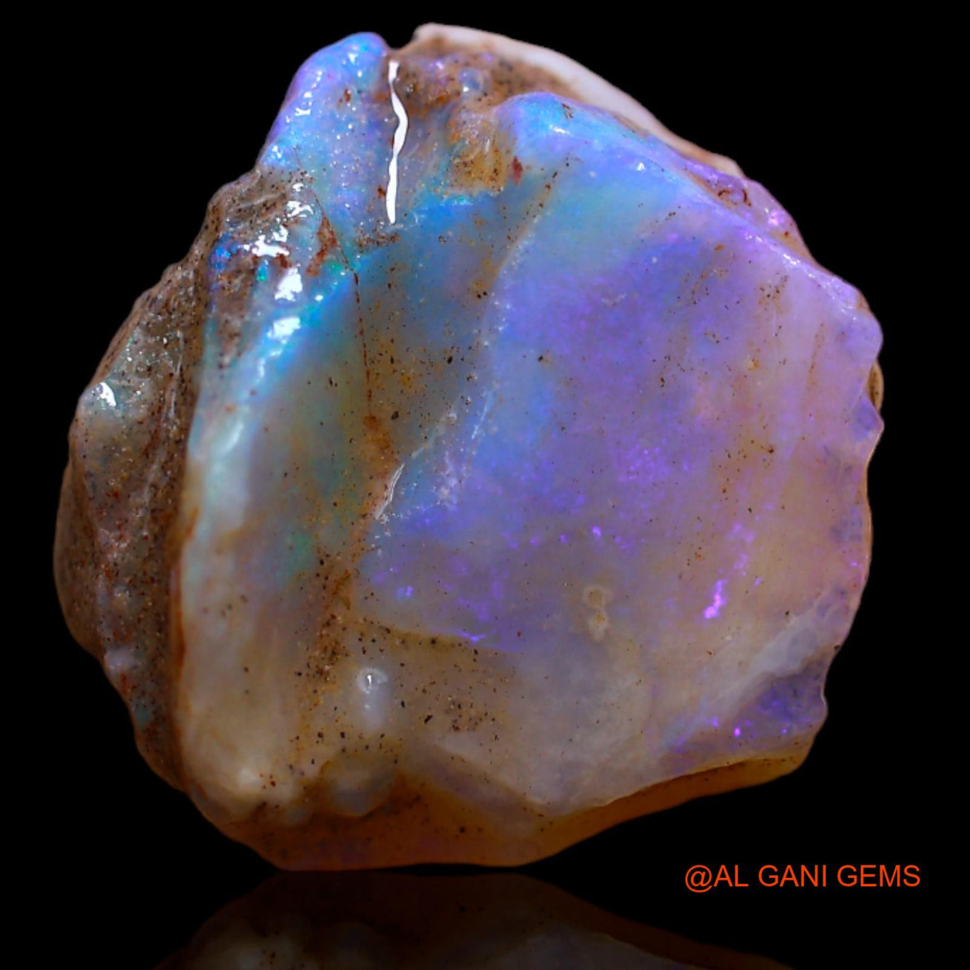 Natural Untreated Fire Opal Loose Gemstone Fancy Rough From Australia 6.75 Cts 16x15x6 mm RB-58