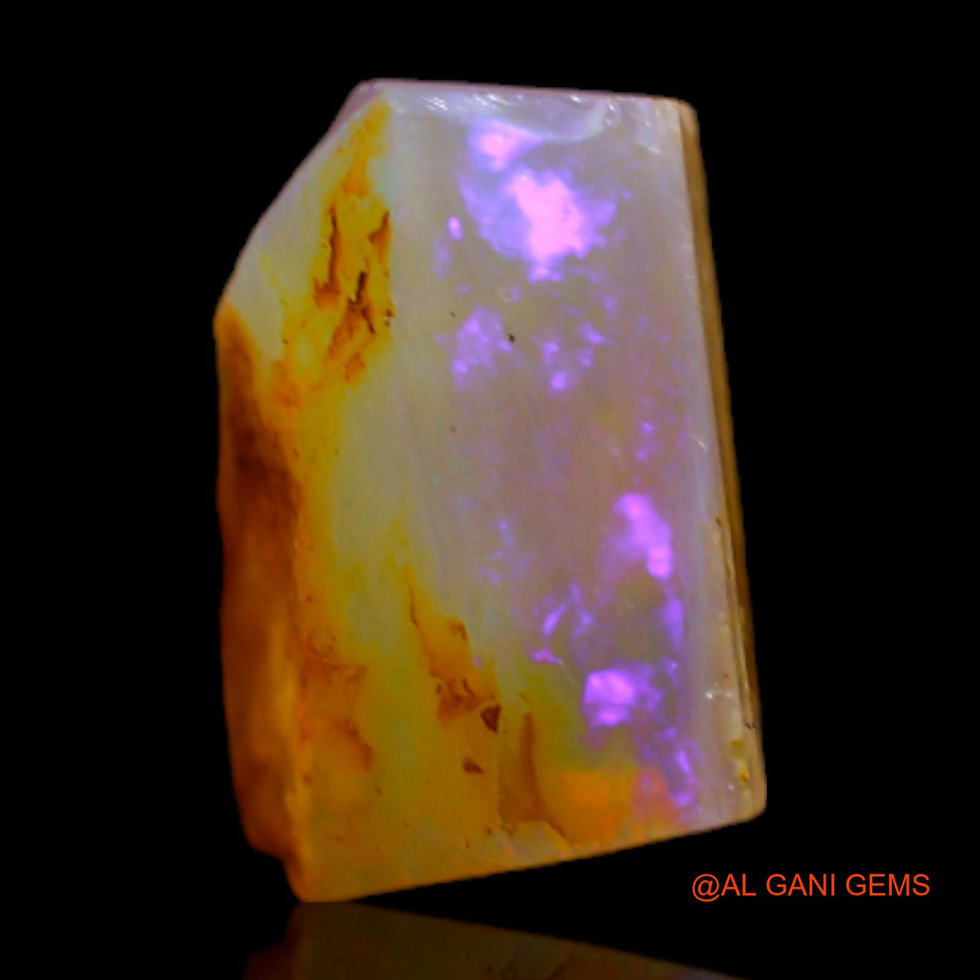Natural Fire Opal Gemstone 3.00 Cts Loose Fancy Rough From Australia 10x8x6 mm RB-591