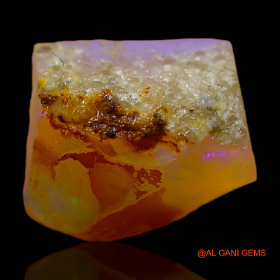 Natural Fire Opal Gemstone 3.00 Cts Loose Fancy Rough From Australia 10x8x6 mm RB-591