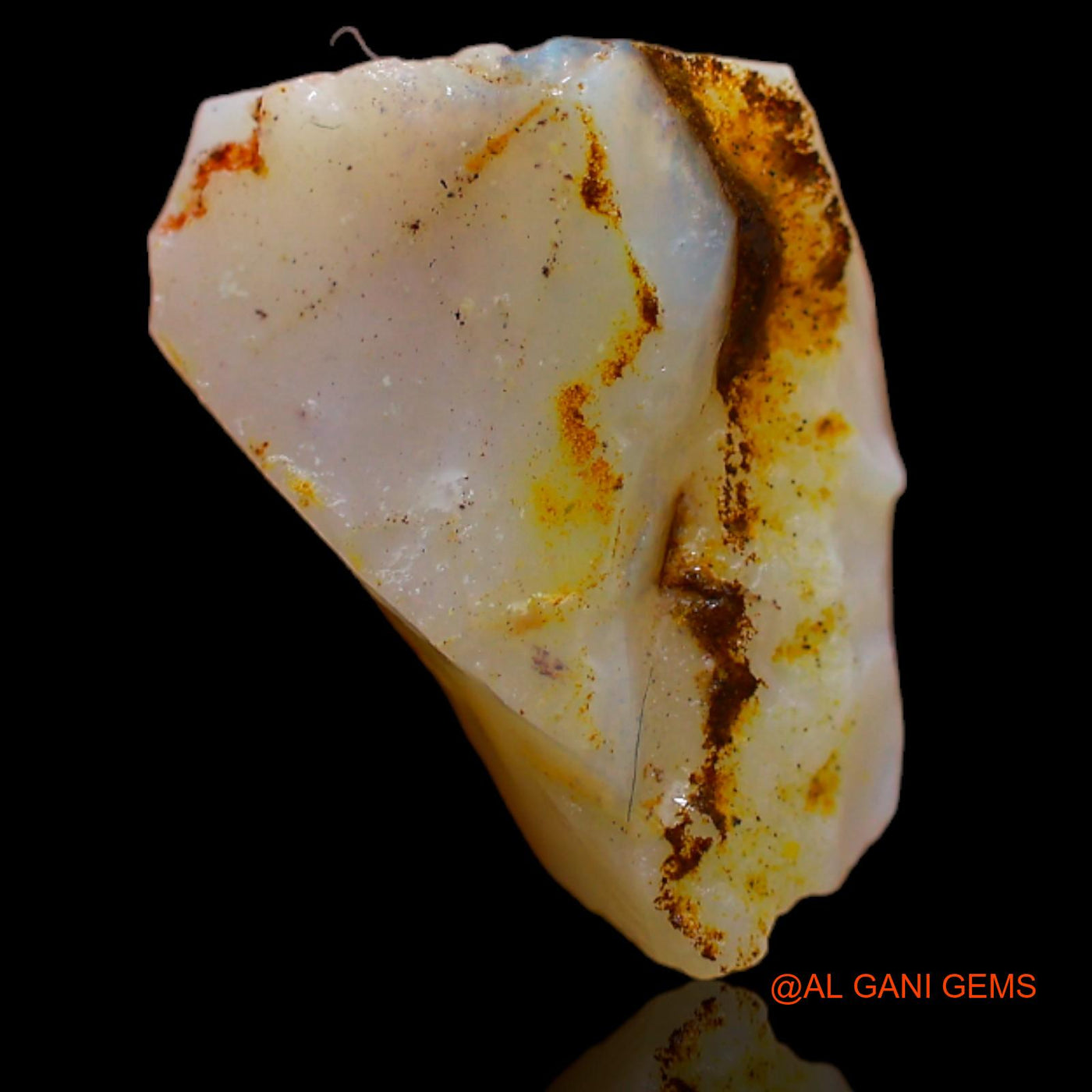 7.55 Cts Natural Australian Fire Opal Loose Gemstone Fancy Rough 16x12x7 mm RB-60