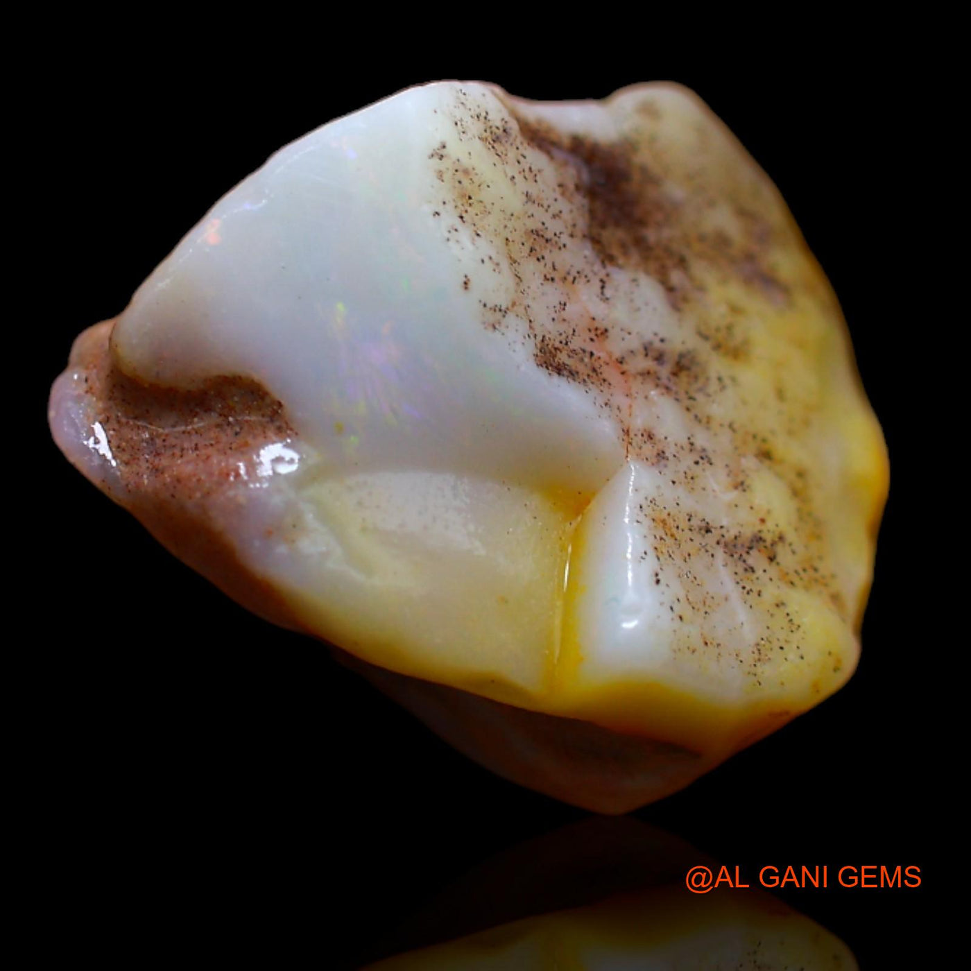 Natural Untreated Fire Opal Loose Gemstone Fancy Rough From Australia 9.55 Cts 17x13x8 mm RB-62