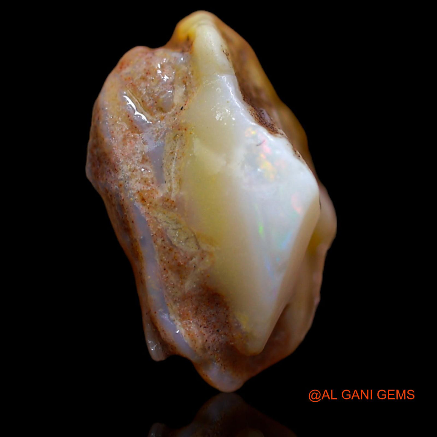 Natural Untreated Fire Opal Loose Gemstone Fancy Rough From Australia 9.55 Cts 17x13x8 mm RB-62