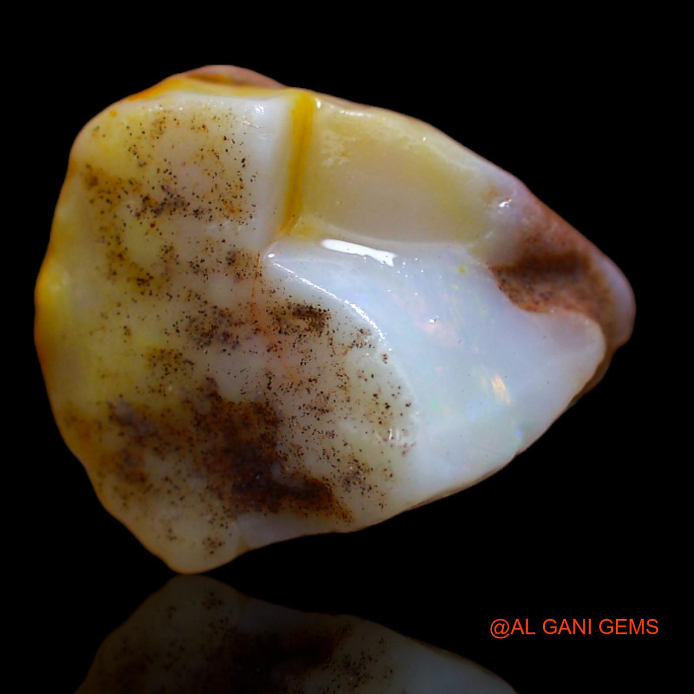 Natural Untreated Fire Opal Loose Gemstone Fancy Rough From Australia 9.55 Cts 17x13x8 mm RB-62