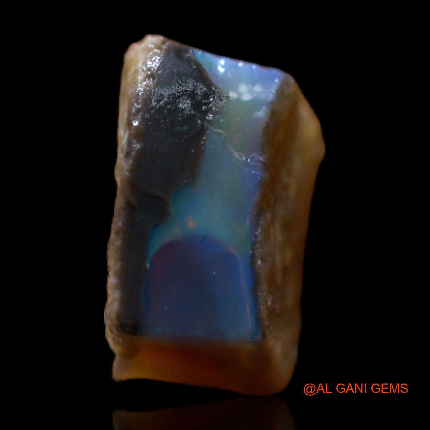 Natural Fire Opal Gemstone 1.80 Cts Loose Fancy Rough From Australia 8x7x4 mm RB-645