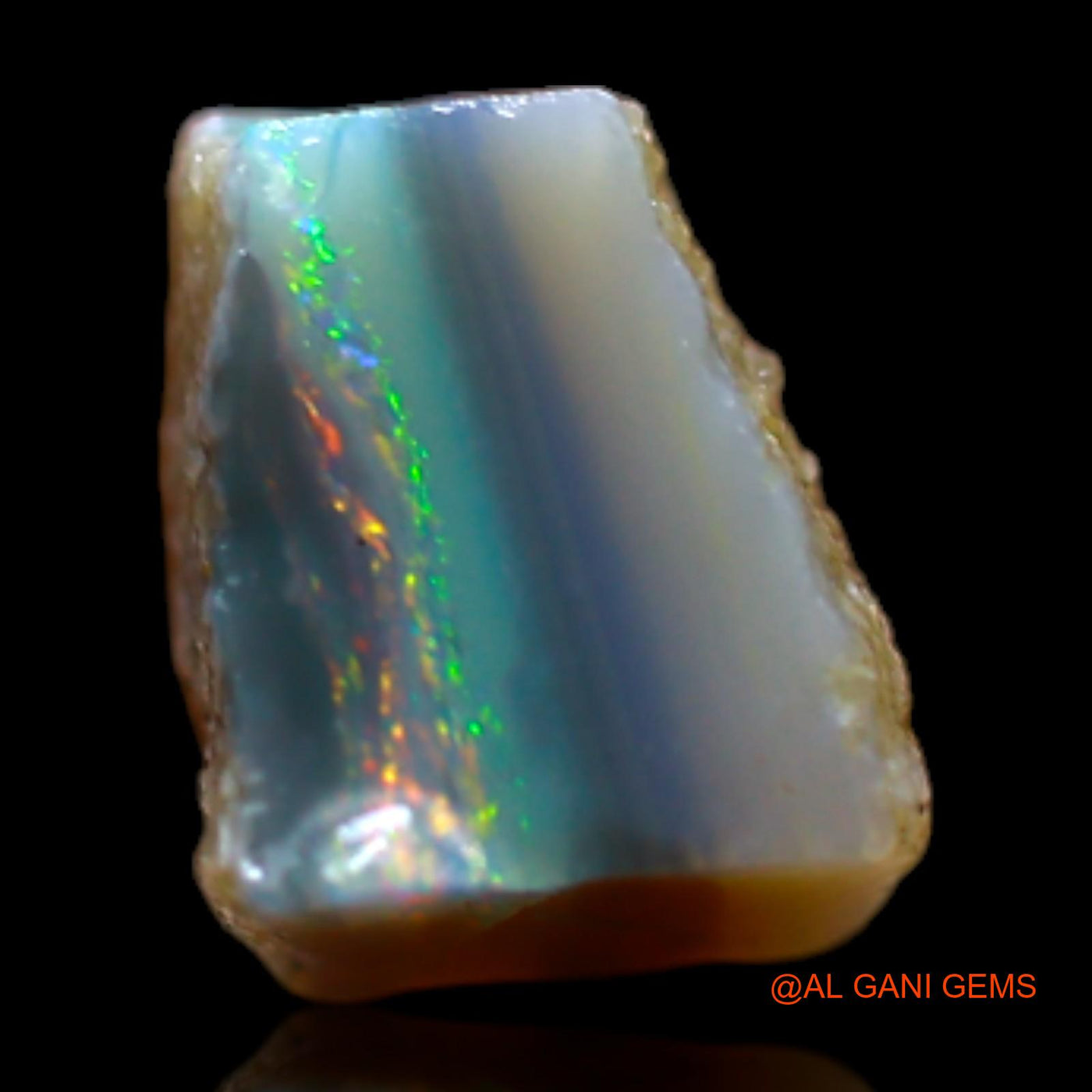 Natural Untreated Fire Opal Loose Gemstone Fancy Rough From Australia 1.40 Cts 6x5x5 mm RB-649