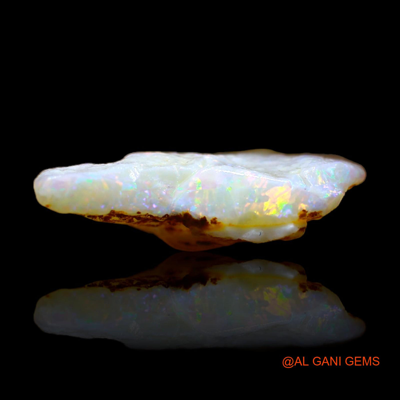 Natural Untreated Fire Opal Loose Gemstone Fancy Rough From Australia 4.00 Cts 19x11x5 mm RB-664