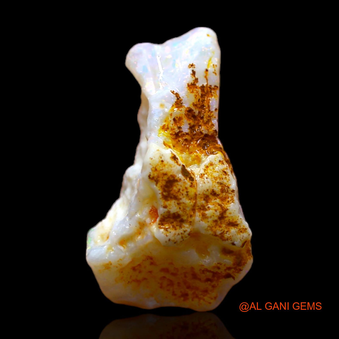 Natural Untreated Fire Opal Loose Gemstone Fancy Rough From Australia 4.00 Cts 19x11x5 mm RB-664