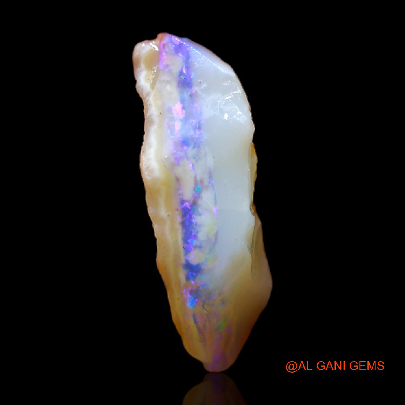 Natural Fire Opal Gemstone 4.00 Cts Loose Fancy Rough From Australia 17x10x5 mm RB-677