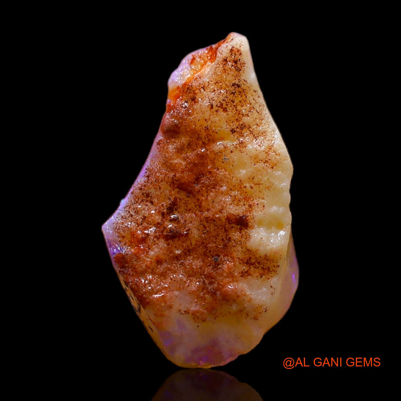 Natural Fire Opal Gemstone 4.00 Cts Loose Fancy Rough From Australia 17x10x5 mm RB-677