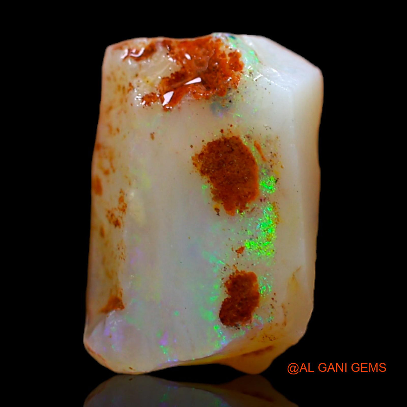 Natural Fire Opal Gemstone 4.00 Cts Loose Fancy Rough From Australia 12x9x5 mm RB-682